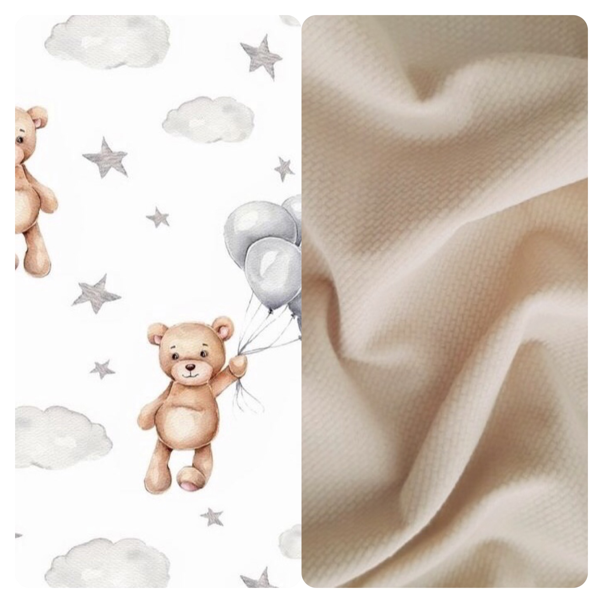 46CAAEA1-BE06-45D1-A088-5D5D5CC2C4BA Kocyk do fotelika pluszowy miś + velvet beż