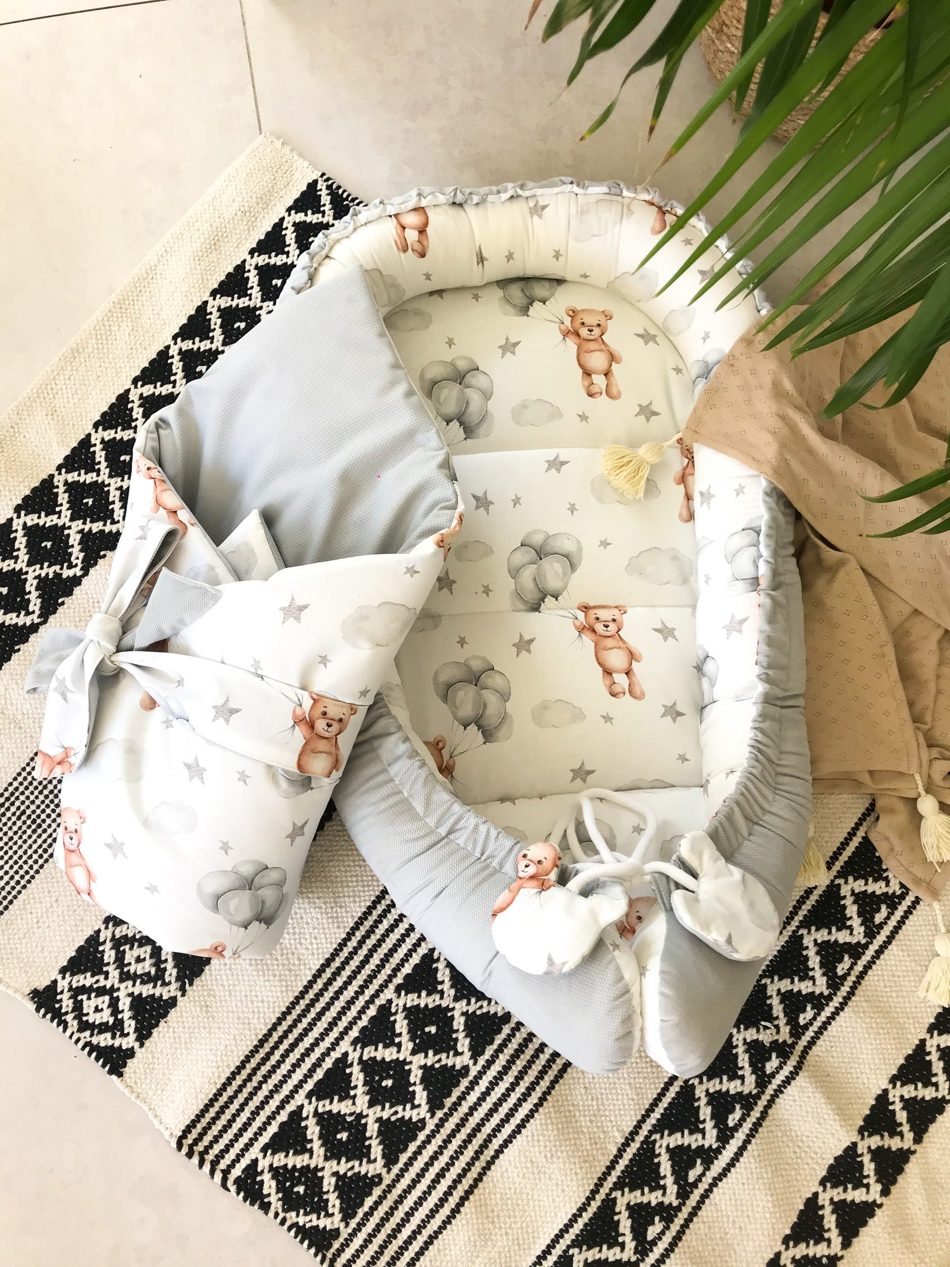 IMG_4531 Kokon pluszowy miś + velvet jasny szary