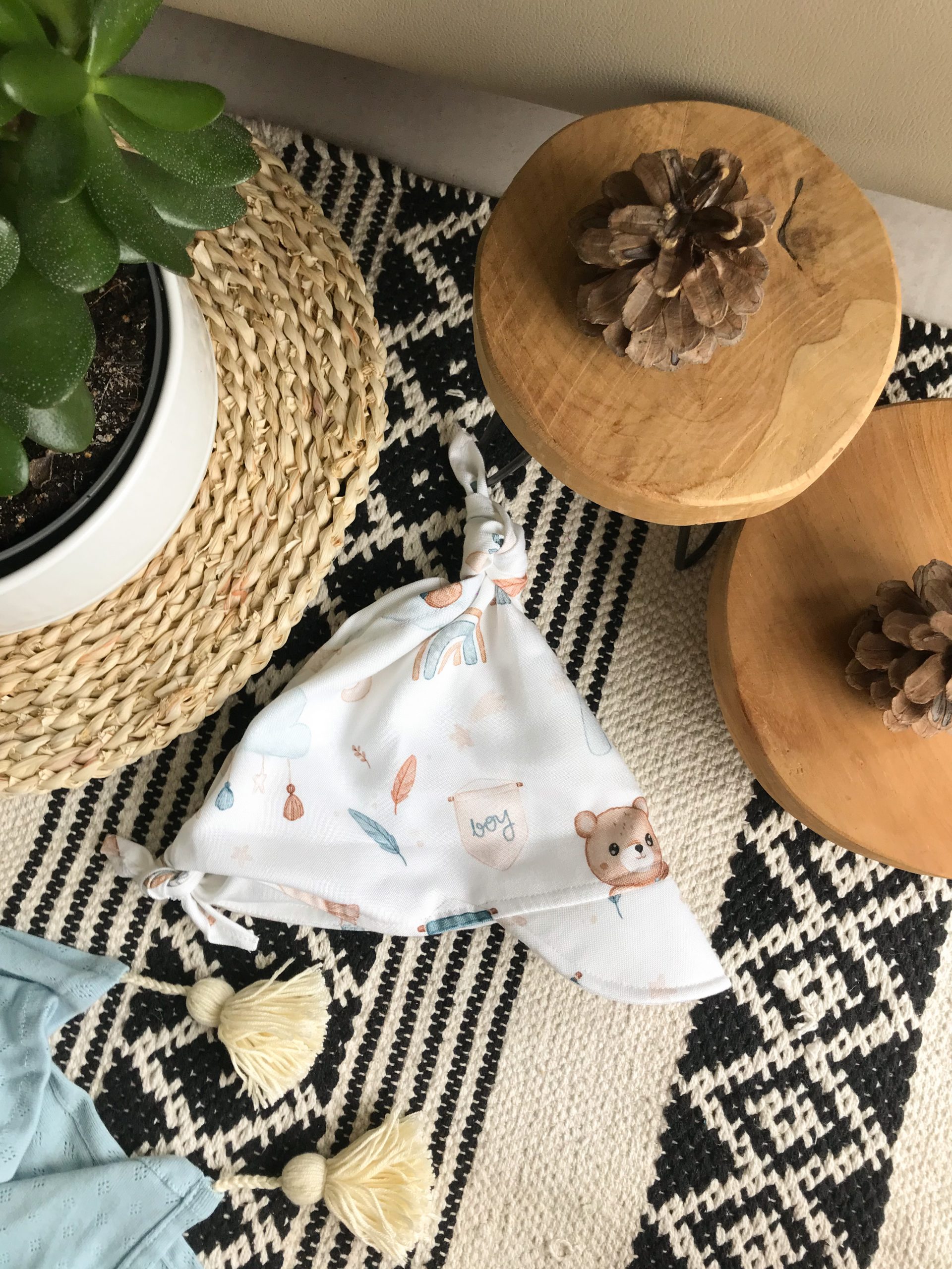 IMG_5334 Chustka bambusowa misie w chmurach